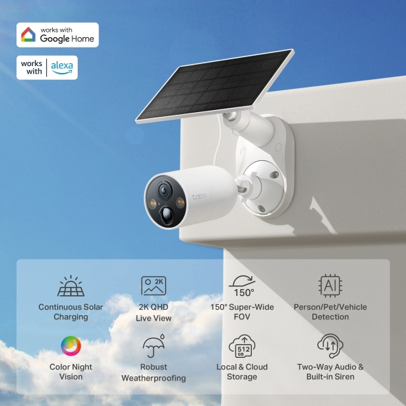 Security Camera System Tapo-c425 With Solar Powered