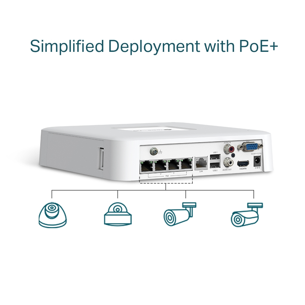 Network Video Recorder Vigi Nvr1104h-4p Poe