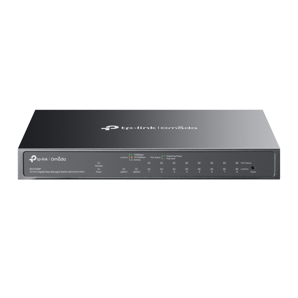 Switch Omada Es210gmp 10-port Gigabit Easy Managed Switch With 8-port Poe+