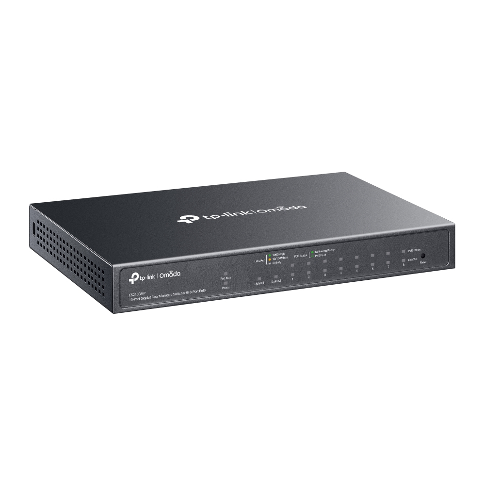 Switch Omada Es210gmp 10-port Gigabit Easy Managed Switch With 8-port Poe+