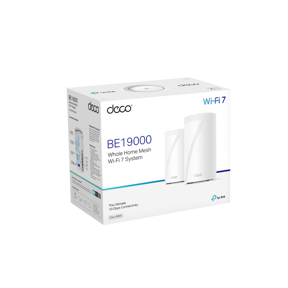 Deco Be85-2 - Whole Home Wi-Fi 7 Mesh System Be22000 - 2 Pack