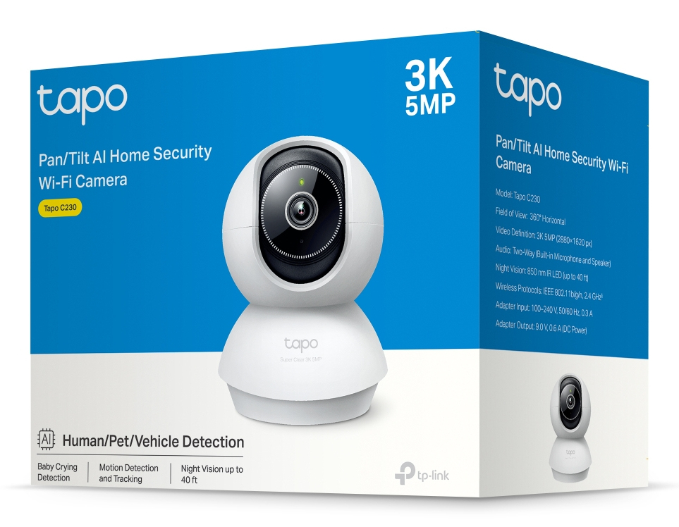 Camera Pan Tilt Home Tapo C230