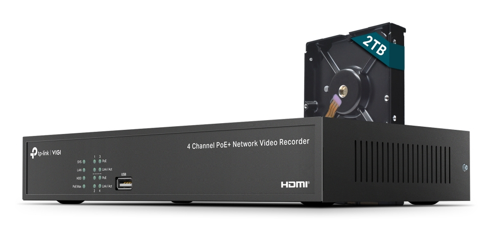 Network Video Recorder Vigi Nvr1004h-4p 4ch Poe+