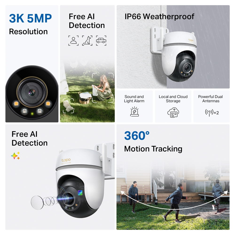 Camera Pan Tilt Home Outdoor Tc43