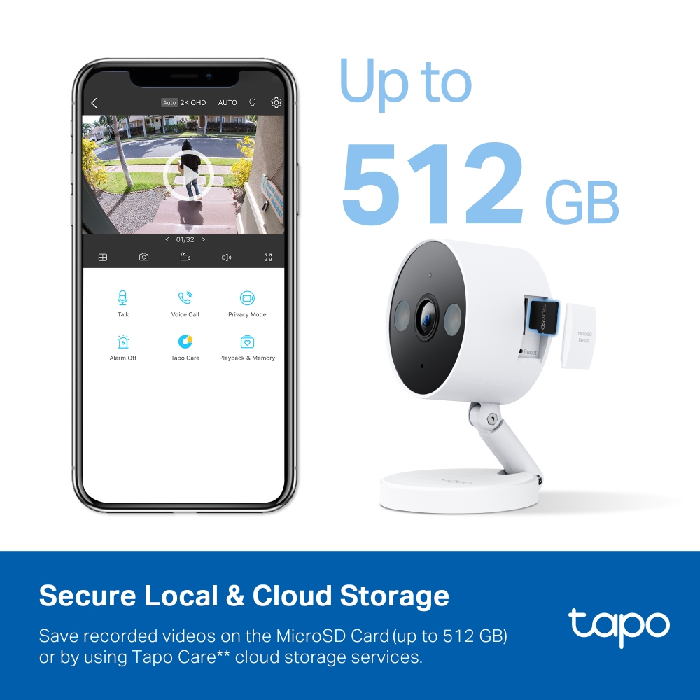 Camera Pan Tilt Home Indoor / Outdoor Tapo C120