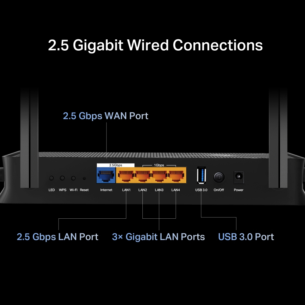 Wireless Wi-Fi 7 Router Be3600 Archer Be230 Dual Band Black