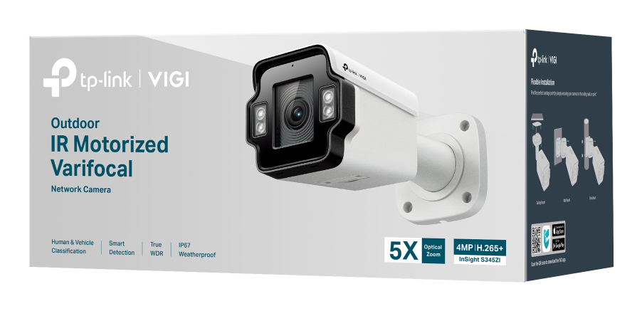 Network Camera Insight S345zi Vigi 4 Mpix Outdoor Ir Motorized Varifocal Bullet