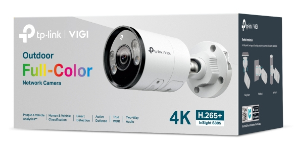 Network Camera Insight S385 Vigi 8 Mpix Full-color Outdoor Bullet With 4mm Lens