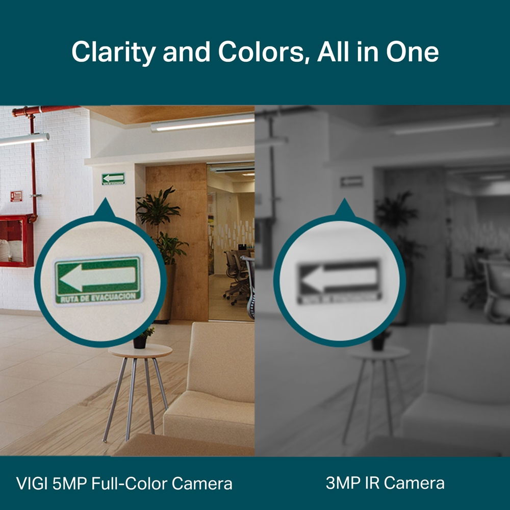 Network Camera Vigi C450 5 Mpix Full-color Turret With 2.8mm Lens