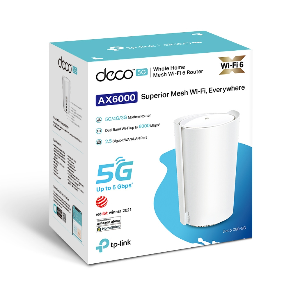 Deco X80 5g - Whole Home Wi-Fi 6 - Gateway - 1 Pack