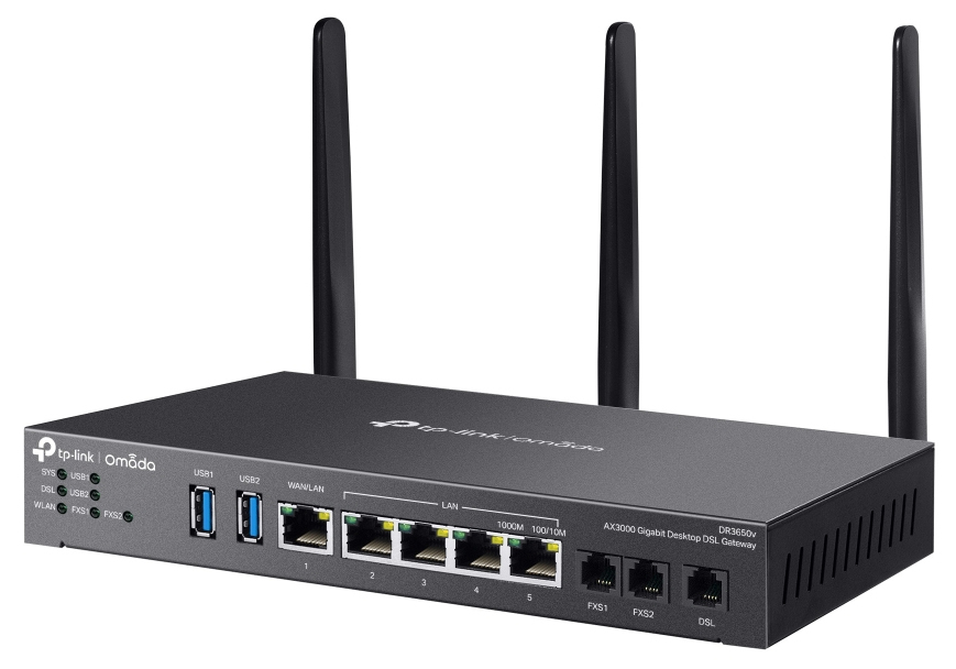 Switch Omada Dr3220v-4g Ax3000 Wi-Fi 6 Gigabit Desktop Dsl