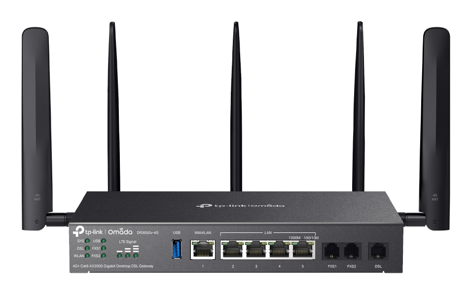 Switch Omada Dr3650v-4g Ax3000 Wi-Fi 6 Gigabit Desktop Dsl