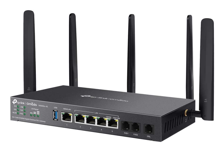 Switch Omada Dr3650v-4g Ax3000 Wi-Fi 6 Gigabit Desktop Dsl