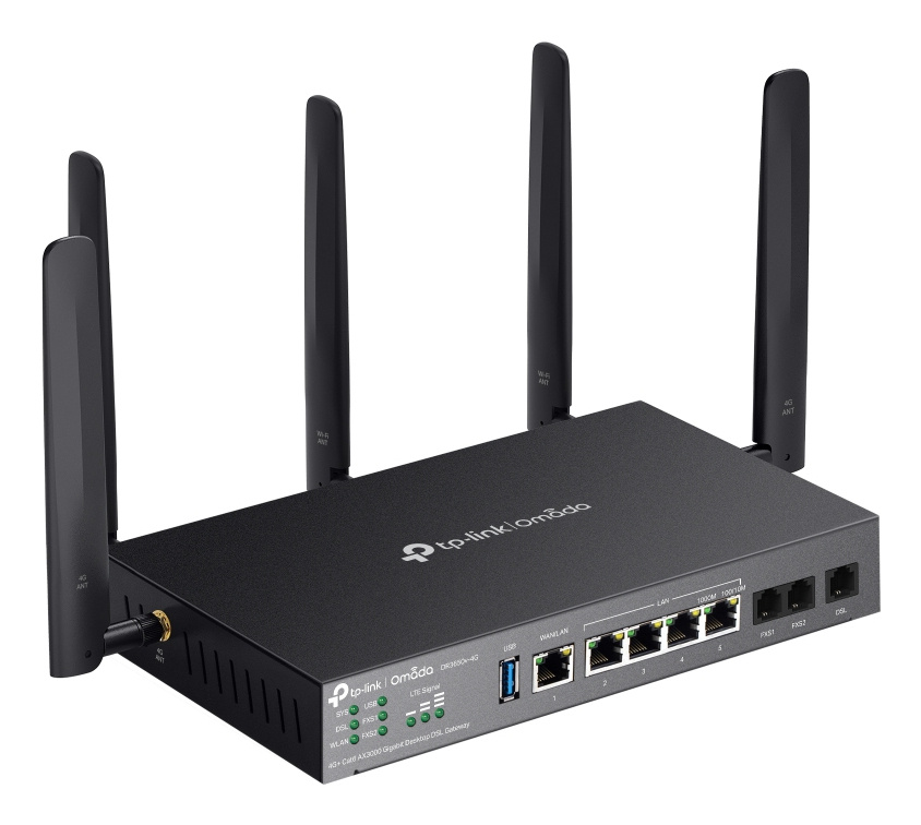 Switch Omada Dr3650v-4g Ax3000 Wi-Fi 6 Gigabit Desktop Dsl