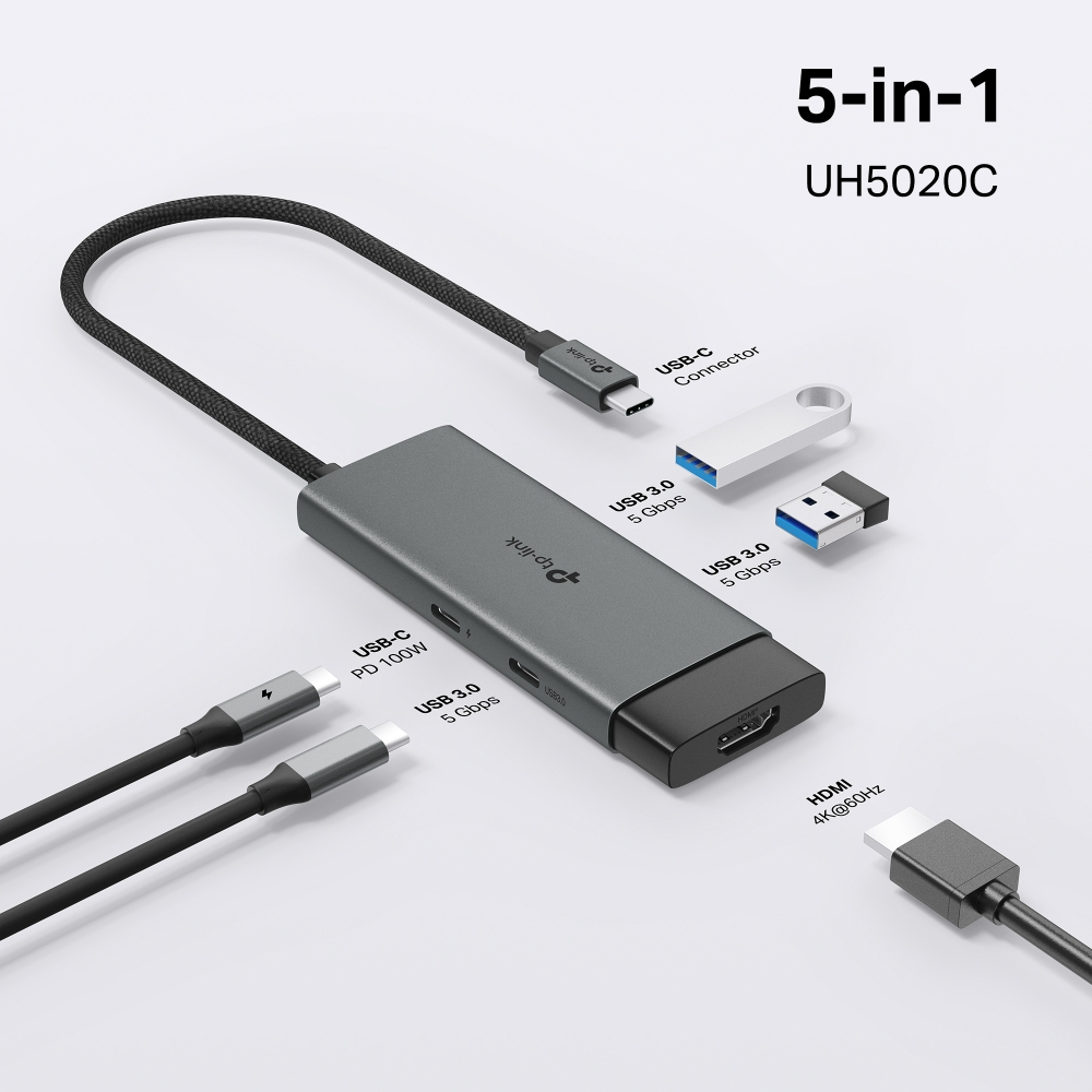 Hub Uh5020c 5in1 USB-c 100w