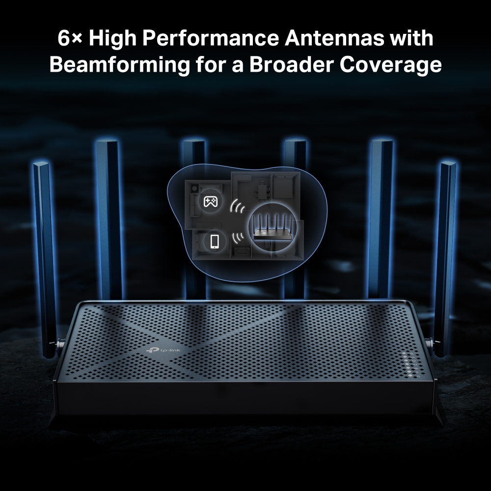 Wireless Wi-Fi 7 Router Be400 Archer Be6500 Dual Band Black