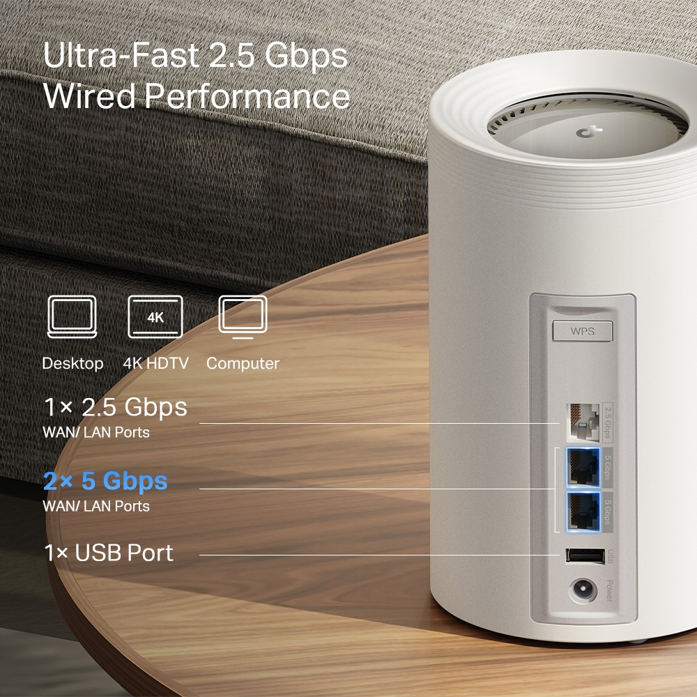 Deco Be65 Pro - Whole Home Wi-Fi 7 Mesh System Be9300 - 3 Pack