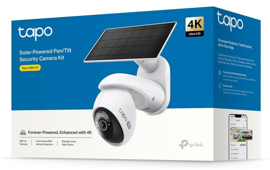 Camera Pan Tilt Solar Powered Pan / Tilt Tapo C660 Kit