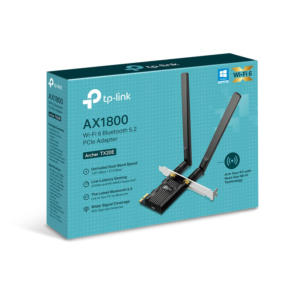 Adapter Archer Tx20e Ax1800 Mini Wi-Fi 6 Bluetooth 5.2 Pci-e