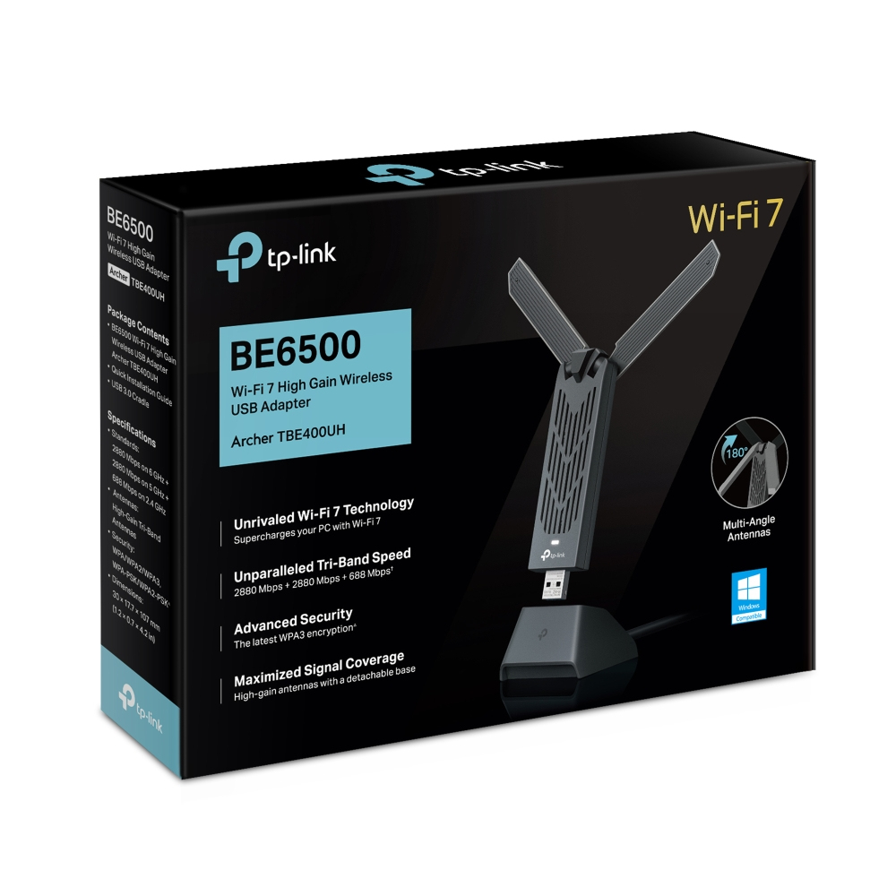 Adapter Archer Tbe400uh Be6500 Wi-Fi 7 High Gain Wireless USB