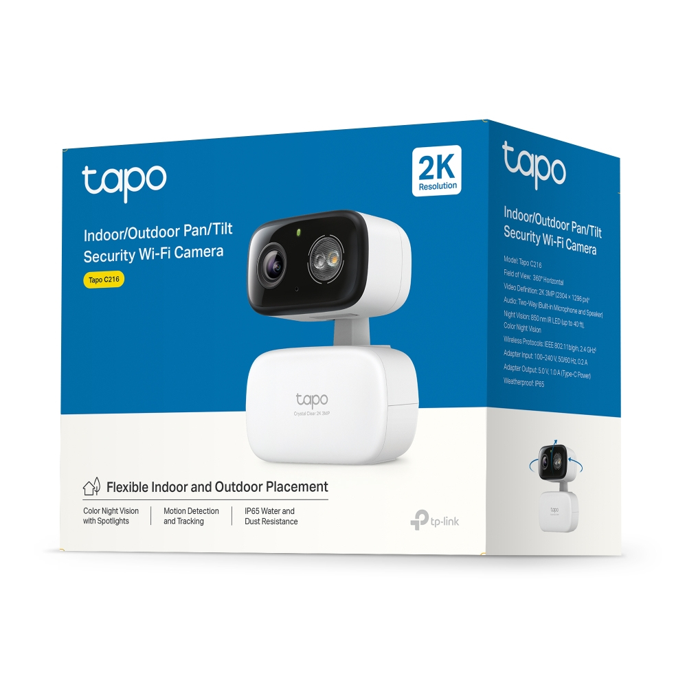 Wi-Fi Camera Indoor/outdoor Home Security Tapo C216