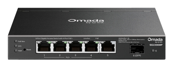 Switch Sg2206mp Omada Access 6-port Gigabit With 4-port Poe+