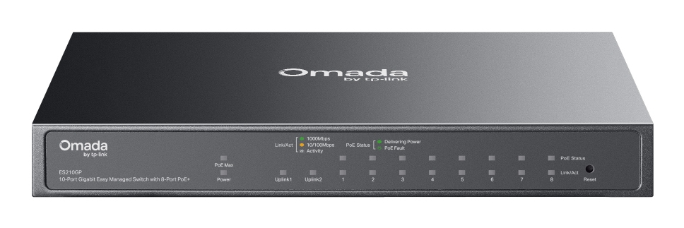 Switch Es210gp Omada 10-port Gigabit Easy Managed With 8-port Poe+