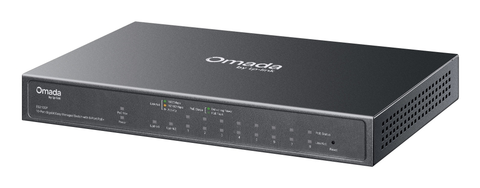 Switch Es210gp Omada 10-port Gigabit Easy Managed With 8-port Poe+
