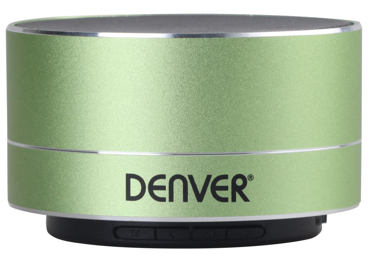 Speaker - Bts-32 - Wireless Bluetooth - 3w Rms - Green With Rechargeable Battery Built-in And Light Effect