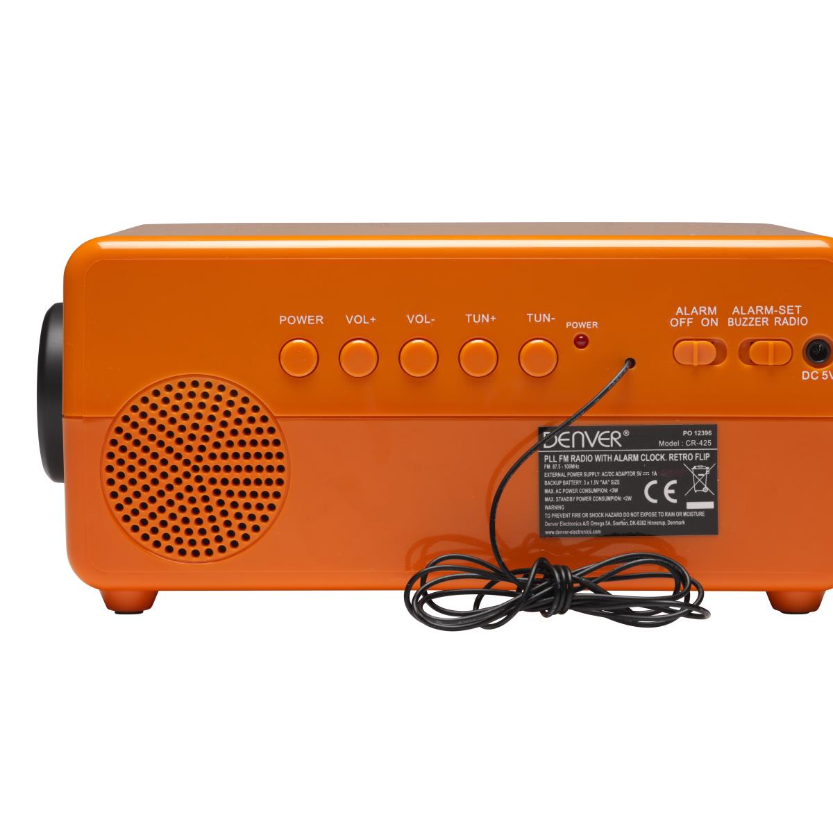 Cr-425 Retro Clock Radio And Pll Fm With Dual Alarm Function