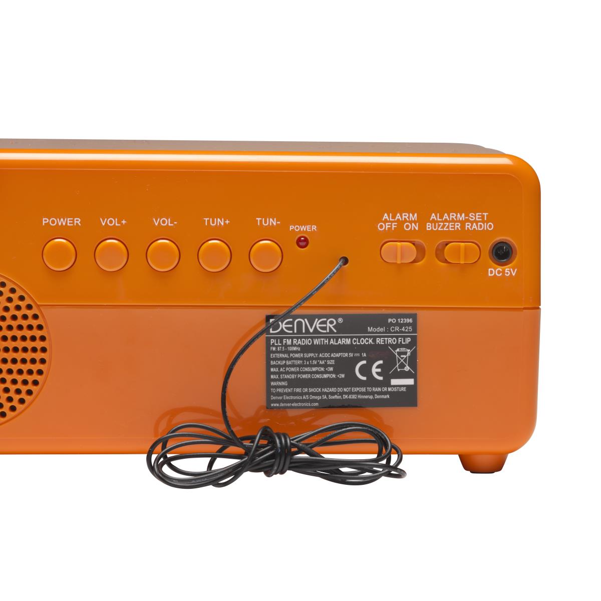 Cr-425 Retro Clock Radio And Pll Fm With Dual Alarm Function