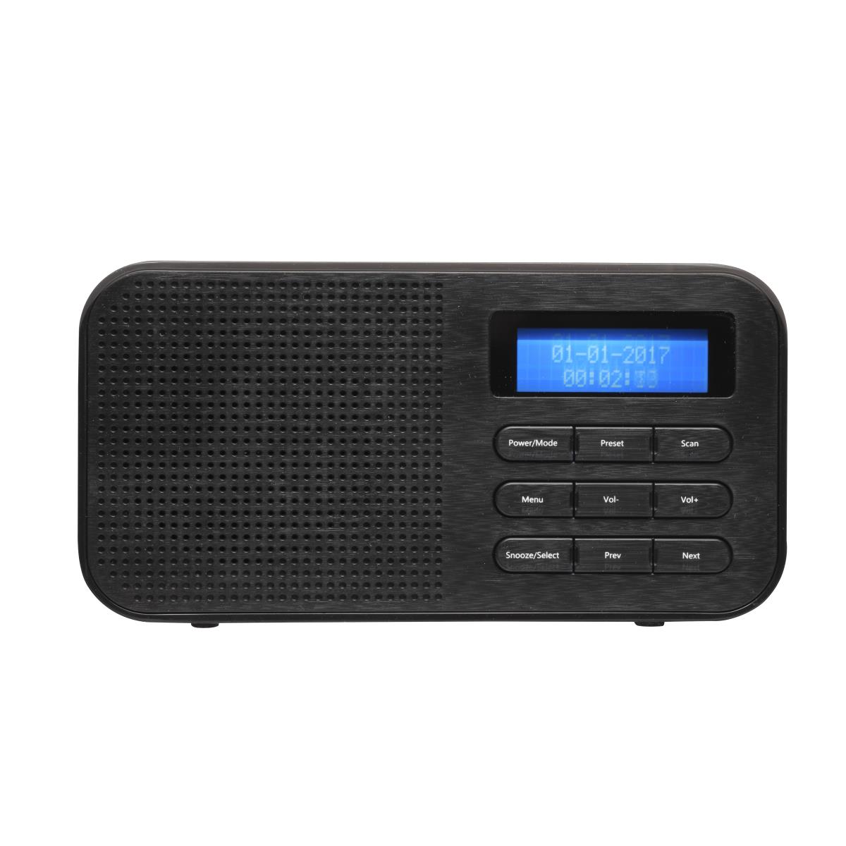 Dab-42 Dab+ Digital Radio With Clock And Alarm Function Black