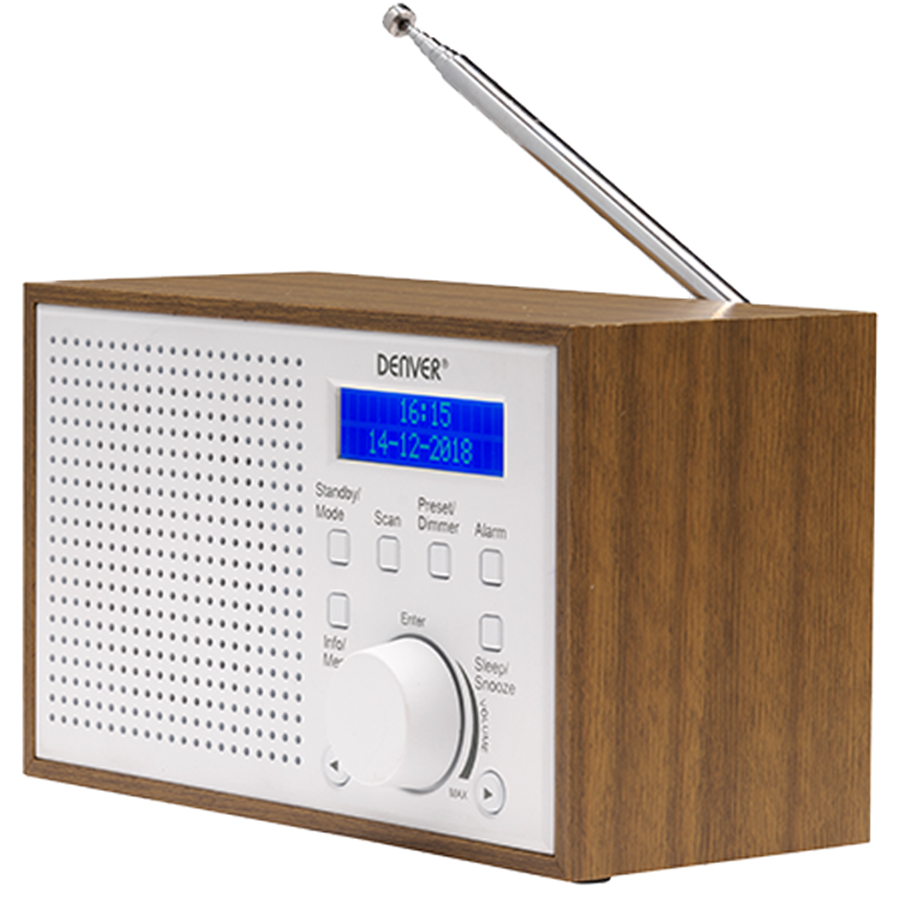 Dab-46 Dab+ Radio With Built-in Fm Radio And Alarm Function White