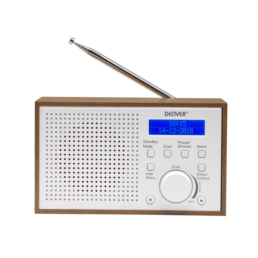 Dab-46 Dab+ Radio With Built-in Fm Radio And Alarm Function White