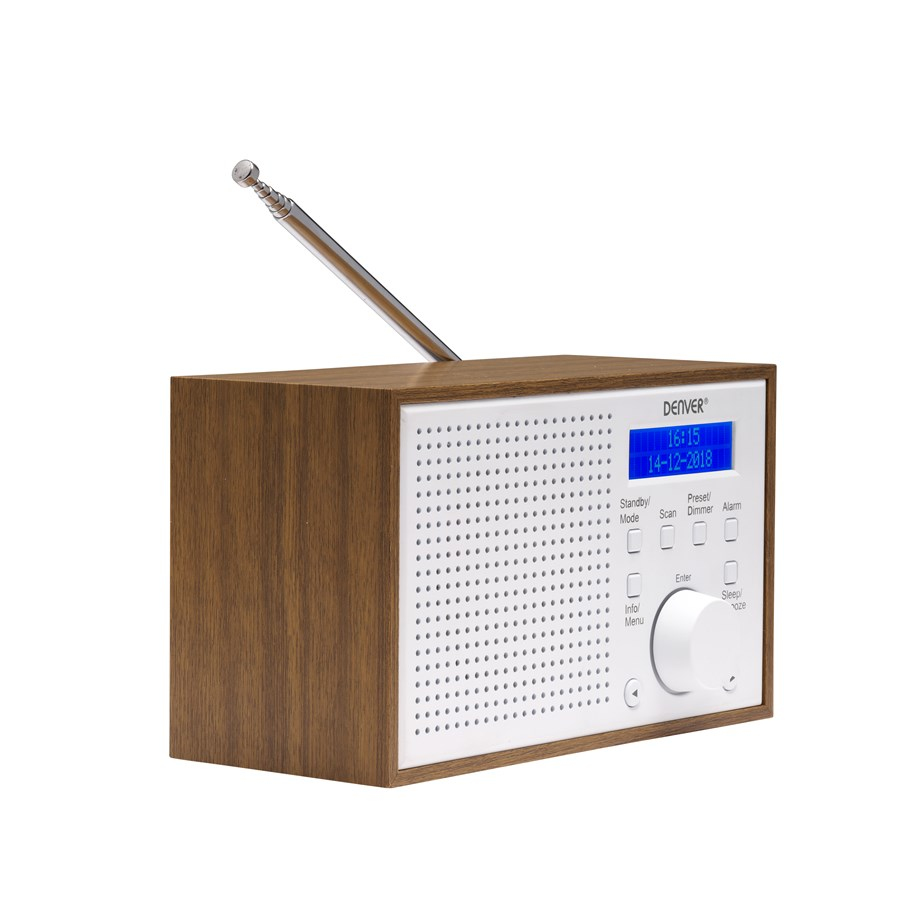 Dab-46 Dab+ Radio With Built-in Fm Radio And Alarm Function White
