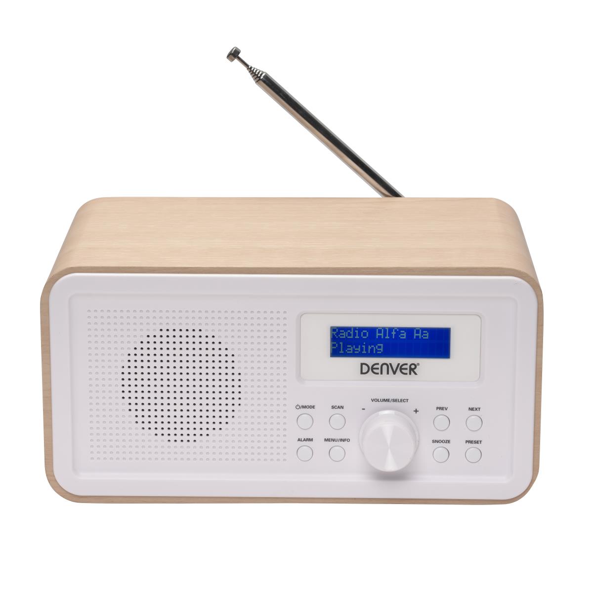 Dab-30 Dab+ And Pll Fm Radio With Clock And Alarm Function Light Wood