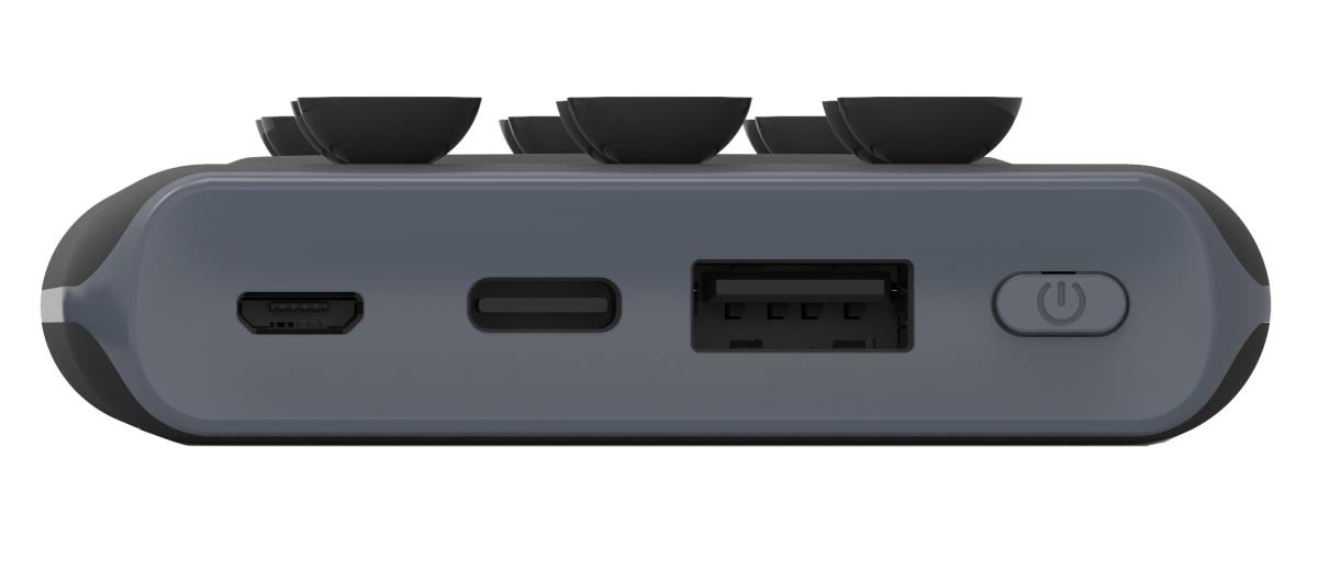 Pbq-1001 - Powerbank - 10000mah - Silicon With Qi Charging And Suction Cup