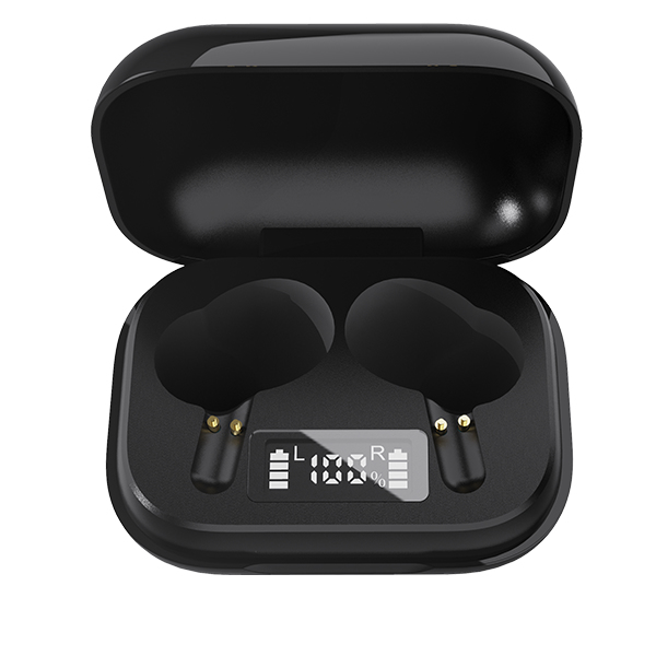 Earbuds - Twe-38 - Wireless Bluetooth - 10m - Black With Charging Case And Handsfree Function