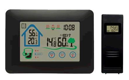 Weather Station Ws-520 With Clock Function And Indoor/outdoor Measurement