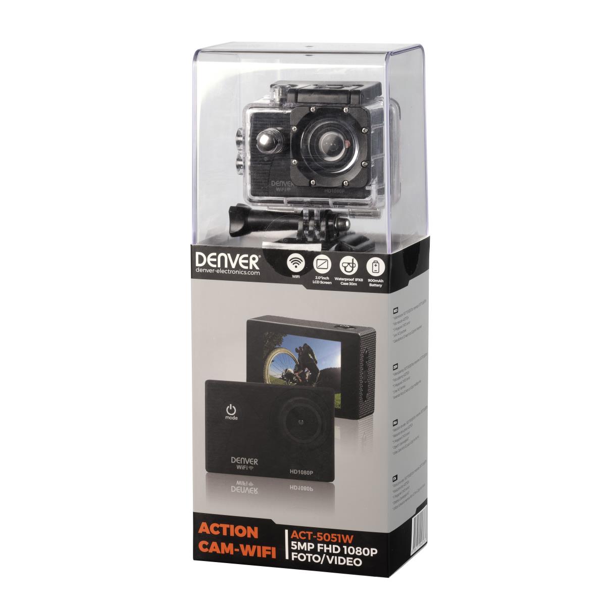 Action Cam Act-5050w 5mpix 4k Fhd 140 Degrees Wi-Fi White
