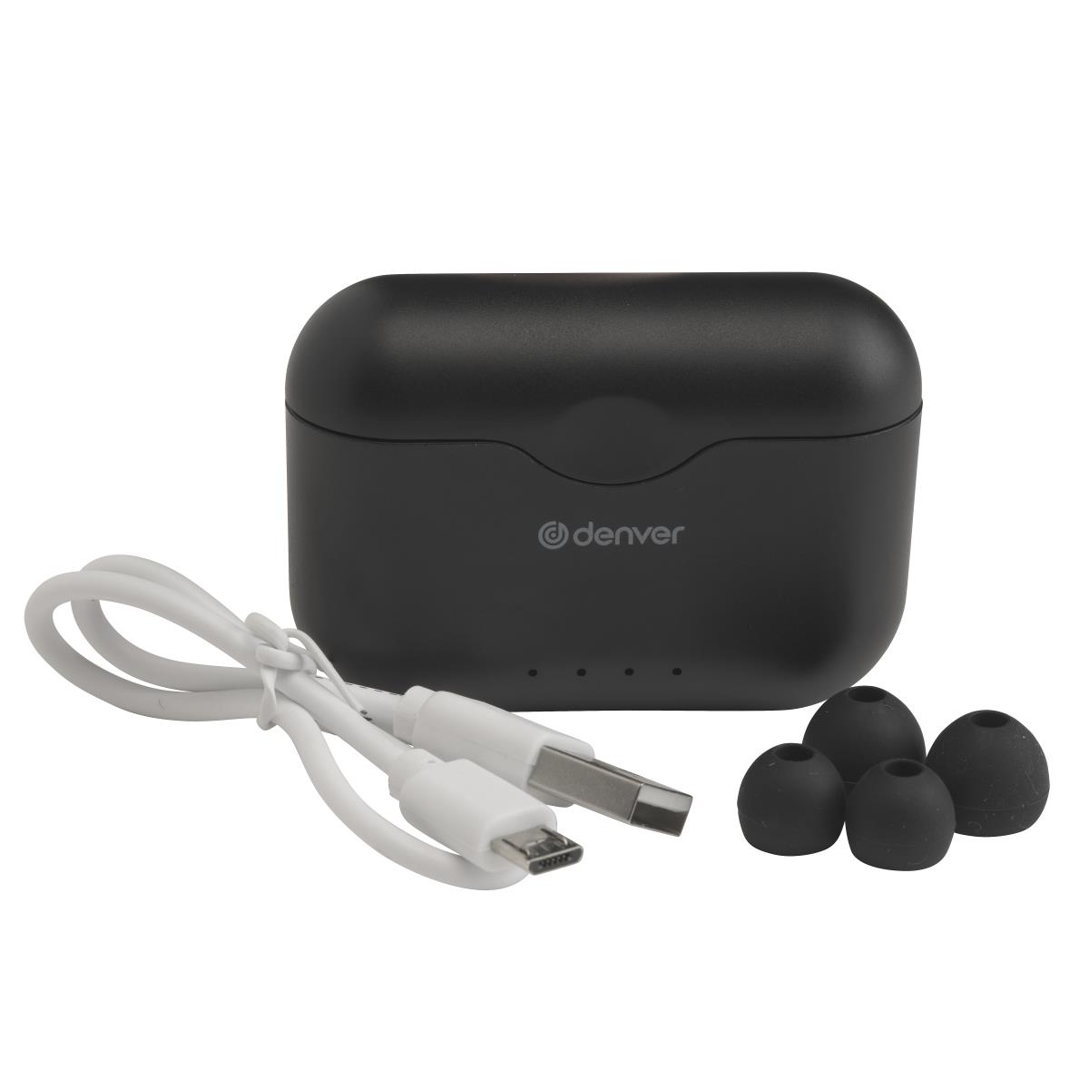 Earbuds - Twe-37 - Wireless Bluetooth - 10mm - Black With Charging Case And Handsfree Function