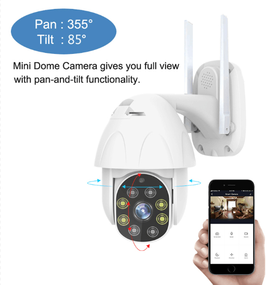 Wi-Fi/ip Camera Ioc-221 Outdoor With 2mpixel Cmos Sensor Tuya Compatible White