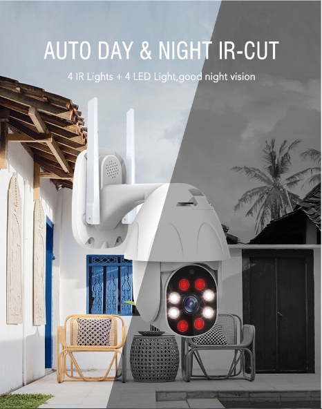 Wi-Fi/ip Camera Ioc-221 Outdoor With 2mpixel Cmos Sensor Tuya Compatible White