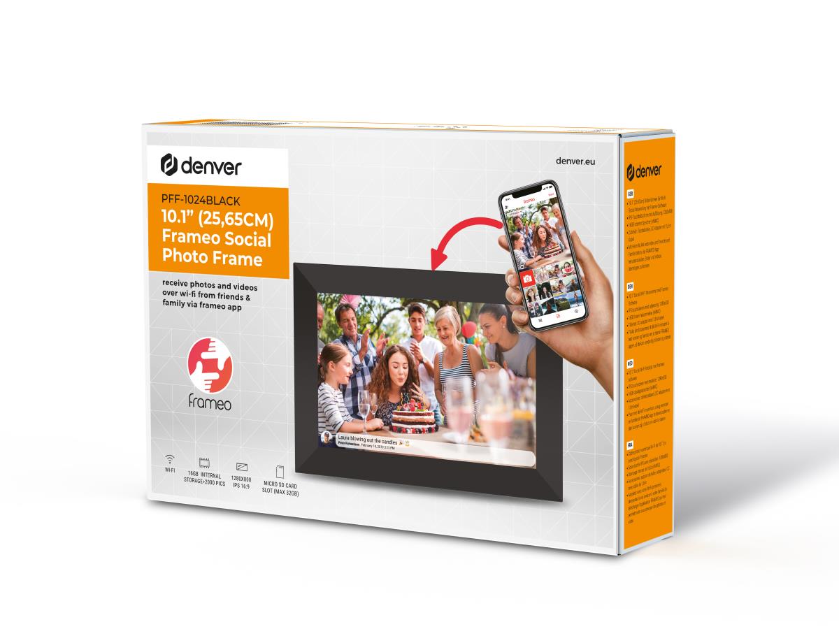 Digital Photo Frame Frameo Pff-1024 IPS Black