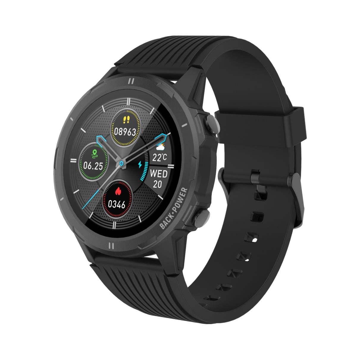 Smartwatch Sw-351 Bluetooth With Heart Rate And Body Temperature Sensor Black