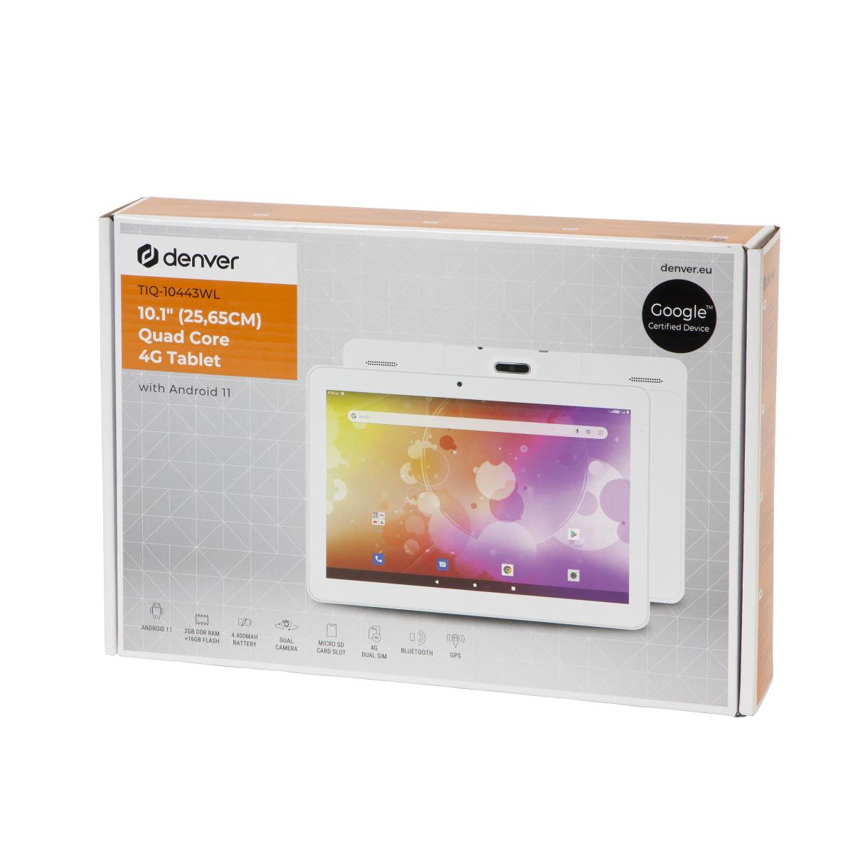 Tablet Tiq-10443 White - 10in - Quad Core - 2GB Ram - 16GB SSD - Android 11