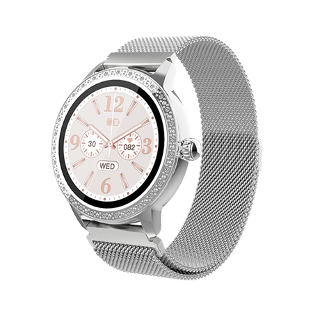 Smartwatch Sw-360s Bluetooth With Heart Rate And Body Temperature Sensor Silver