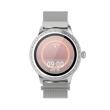 Smartwatch Sw-360s Bluetooth With Heart Rate And Body Temperature Sensor Silver