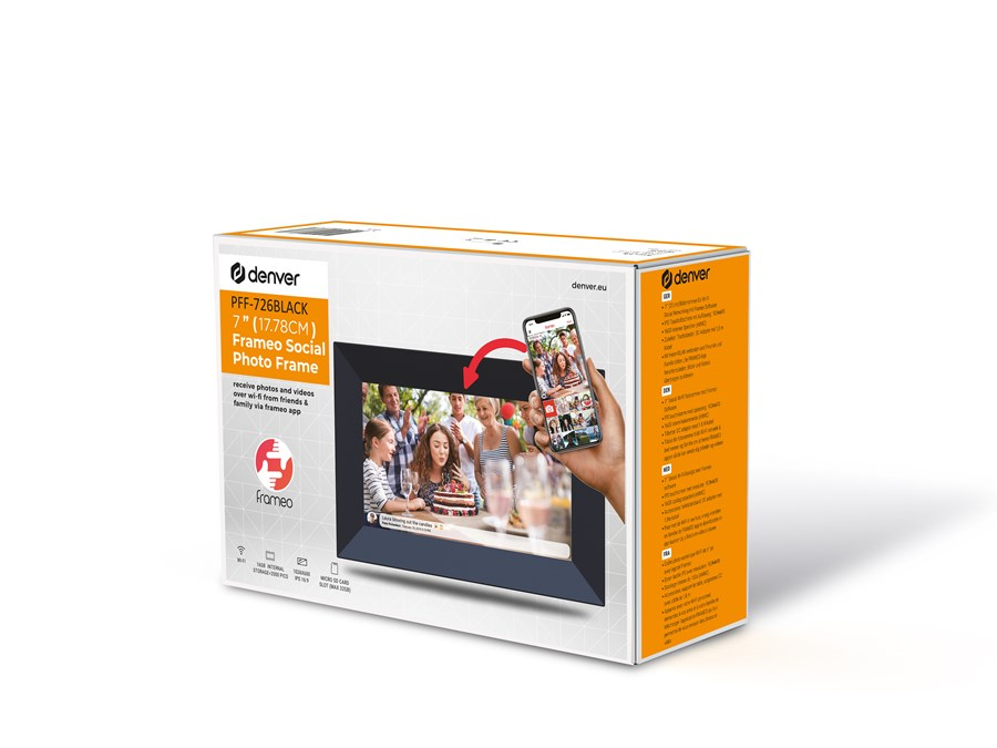 Digital Photo Frame Frameo Pff-726 IPS Black
