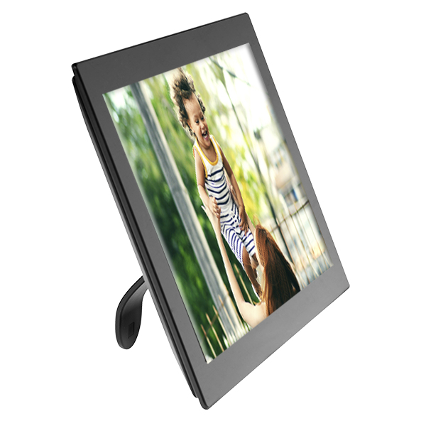 Digital Photo Frame Frameo Pff-1037 IPS Screen Glass Display Black